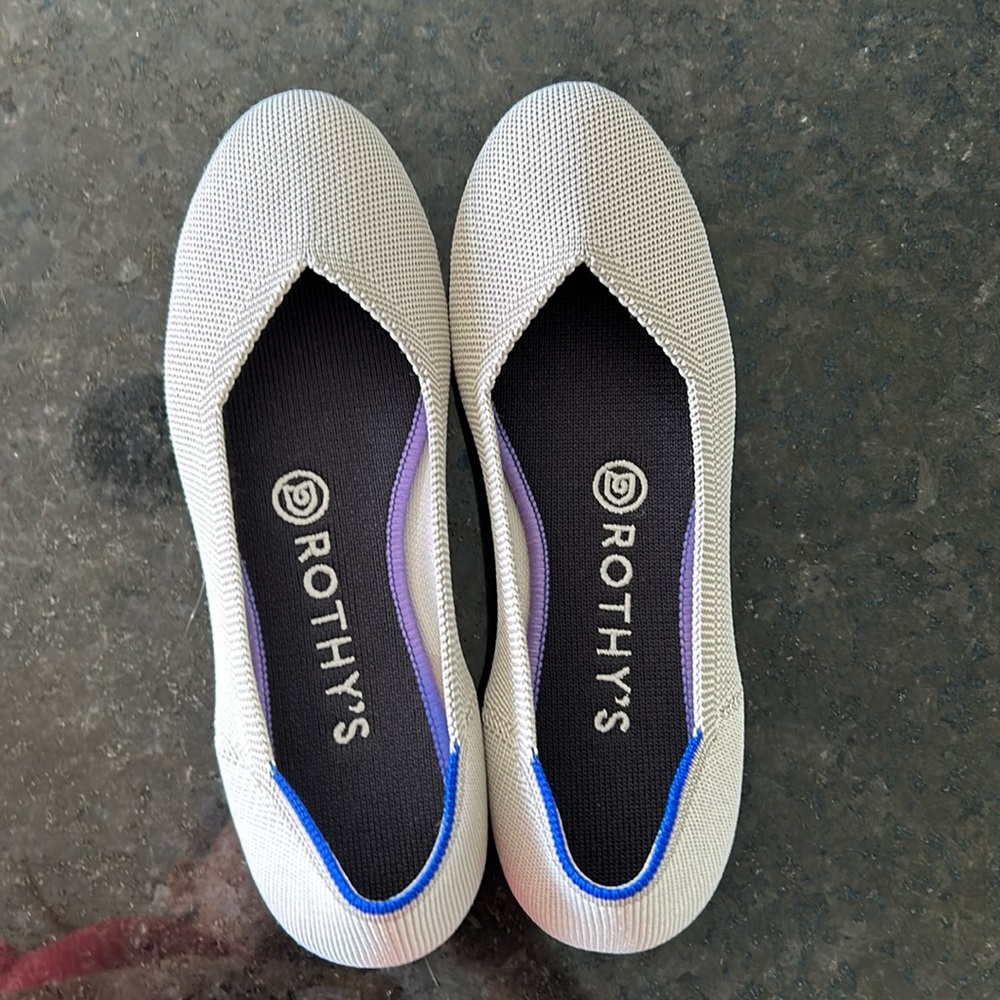Rothy’s Flax Birdseye Round Toe Flats 6.5W